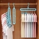 thumbnail image 1 of Organizador de ropa con 9 perchas | Gancho de almacenamiento para armario que ahorra espacio | Perchas multifuncionales para camisas, abrigos y pantalones, 1 of 2