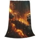 thumbnail image 2 of Fotbe Cool Fire Man Manta de Franela Acolchonada con Estampado, Súper Suave y Esponjosa, Extra Grande para Sofá, Cama, Uso Todo el Año-80"x60", 2 of 7