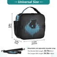 thumbnail image 2 of WOBOGO Dark Wolf Blue Wave Tote Lunch Bag High Quality Insulated Aluminium Film For Cold with Adjustable Shoulder Strap 11.2×9.8×3.5in, 2 of 7