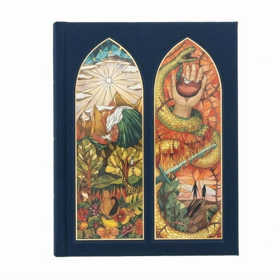 CSB Notetaking Bible, Stained Glass Edition, Sapphire Cloth Over Board (Hardcover)