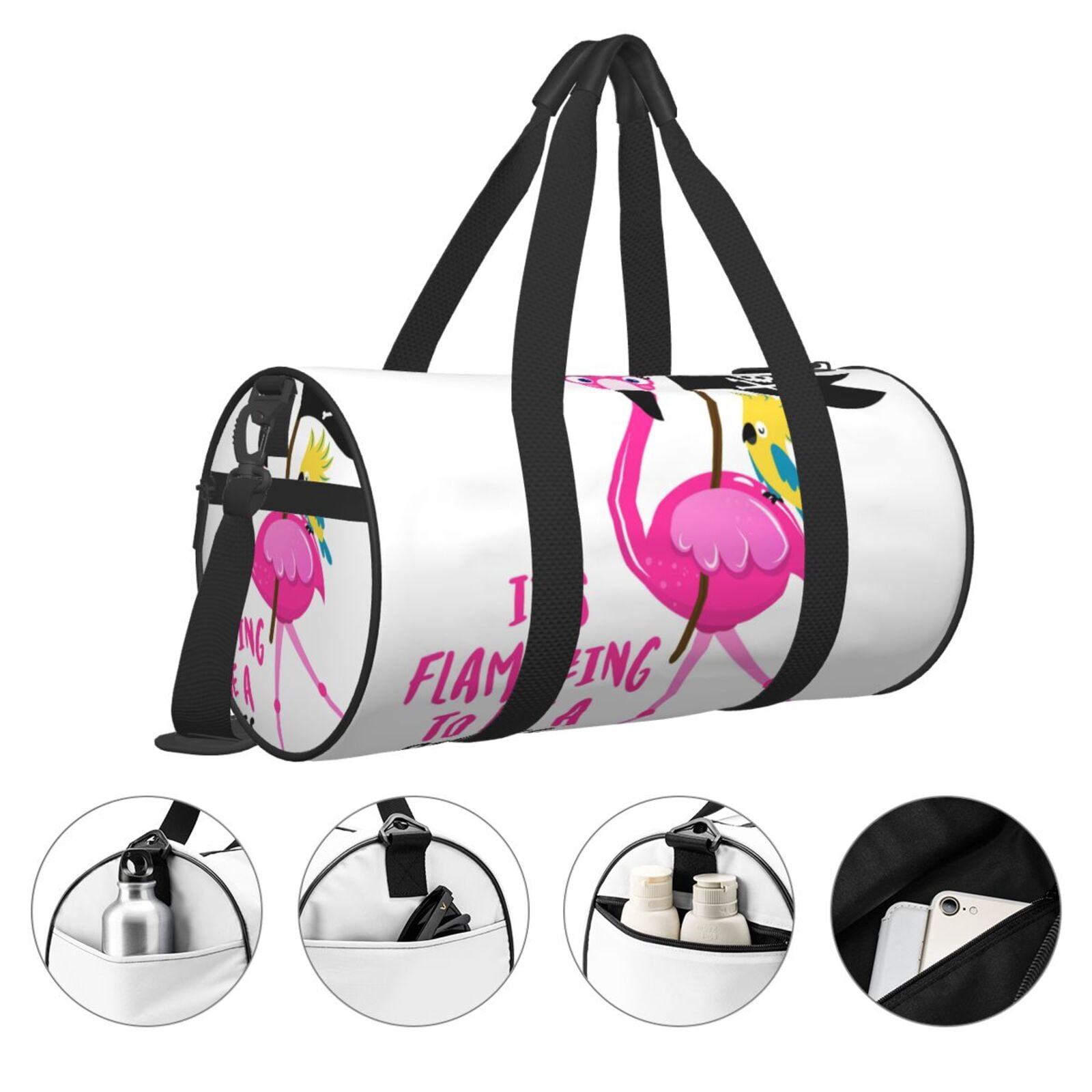 Vsdgher It'S Flamazing To Be A Pirate 45L Foldable Duffel Bag, Sports Gym Bag,Overnight Bag, Portable Weekender Bag for Airplanes