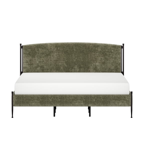 Better Homes & Gardens Ambrose Upholstered King Bed, Forest Velvet and Forged Iron