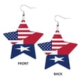 thumbnail image 2 of Leather Earrings America Texas Flag Decorative Star Faux Leather Earring Lightweight Dangle Drop Earrings For Women, 2 of 6