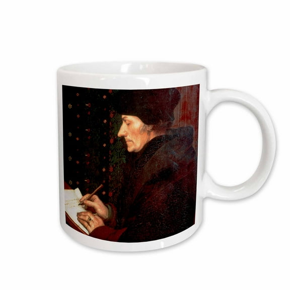 3drose, Painting of Desiderius Erasmus Roterodamus, Historical Art - Hi12 Pri0249 - Prisma, 15oz Mug