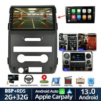 Car Radio Stereo for Ford F150 2009-2014, 9 inch Touch Screen 2G 32G with Dual Screen Carplay/Android Auto GPS WiFi Bluetooth BT Function