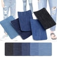 thumbnail image 4 of YAOMOBB DIY Jeans Repair Repair Kit Iron on Patches for Denim 25/30PCS Inside Thigh Rectangular Elliptical Square Shape Jeans Decorating Patch, 4 of 7