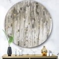 thumbnail image 3 of Designart 'The Modern Grey Forest III' Glam Metal Circle Wall Art, 3 of 3