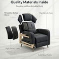 thumbnail image 6 of IPKIG Gaming Recliner Chair with Push-Back Recliner, Extended Footrest, LED Lights, Side Pockets & Lumbar Pillow, Ergonomic Sofa for Game Living Room, Black, 6 of 10