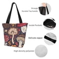 thumbnail image 6 of Kll Tote Bag For Women Forest Wild Mushroom Print Shopping Grocery Reusable Bags For Office School Shopping Travel, 6 of 8