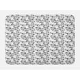 thumbnail image 1 of Floral Bath Mat, Uncolored Summer Flowers with Stems Peduncle and Leaves Graphic, Plush Bathroom Decor Mat with Non Slip Backing, 29.5" X 17.5", Charcoal Grey White, by Ambesonne, 1 of 2