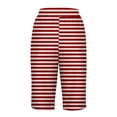 thumbnail image 4 of UPPADA Womens Shorts Casual Shorts for Women Striped Printed Sweatshorts Baggy Knee Length Short Pants Drawstring Waist Sweatshort with Pockets, 4 of 5