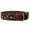 Brown, variant on Genuine Leather Dog Collar Studded 1.5" Wide, 16.5"-20" Neck (Red)