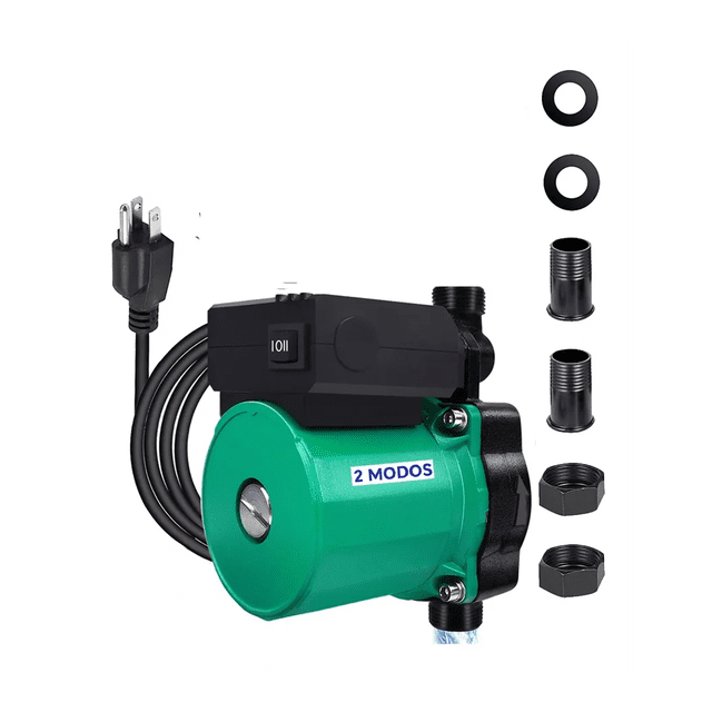 Bomba Presurizadora Eléctrica Para Agua Automático Y Manual Verde