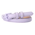 thumbnail image 5 of Naierhg Women Thin Pants Belt Solid Color Faux Leather Waistband Adjustable Length Multi Holes Design Jeans Belt Black, 5 of 8
