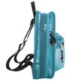 thumbnail image 4 of Solid Color Mini Mesh Backpack with Front Zippered Pocket in Light Blue, 4 of 6