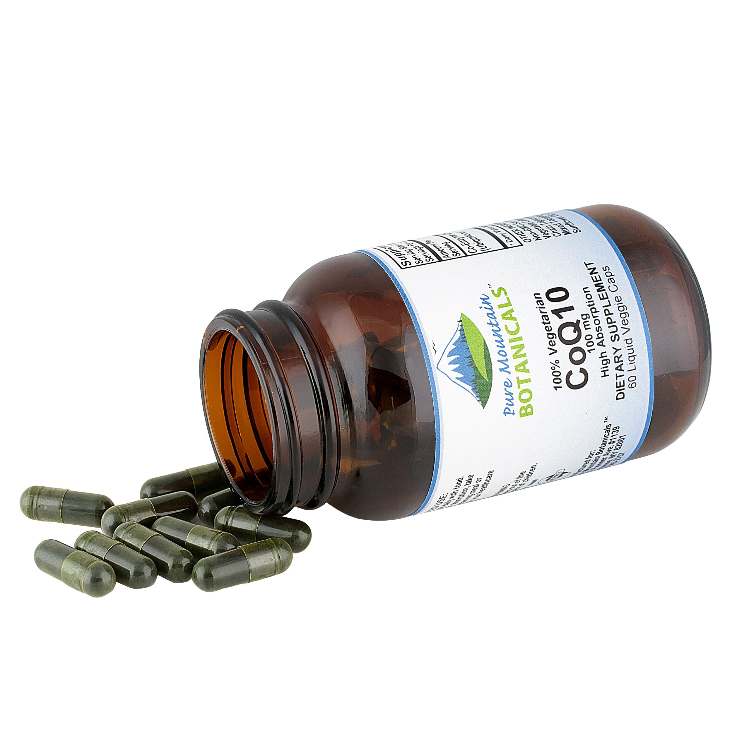Coq10 Ubiquinone Coenzyme Q10 Vegan Capsules Herbal Supplements, 60 Softgels (100 mg)