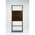 thumbnail image 4 of Selma Bamboo Bookcase with Right Facing Spindle Cabinet in Cappuccino Finish, 4 of 5