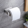 thumbnail image 3 of Porte-papier Toilette, Porte-Rouleau de Toilette Adhésif, Porte-Papier Toilette en Acier Inoxydable SUS 304 (2 Pièces, Argent), 3 of 5