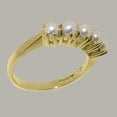 thumbnail image 3 of LBG British Made 14k Yellow Gold Cultured Pearl Ladies Eternity Ring - 33 size options - Size 10, 3 of 7