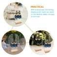 thumbnail image 6 of MRLESS Set of 6 Clear Acrylic Earring Holders with Wooden Bases, Ideal for Displaying Dangle and Drop Earrings, 6 of 6