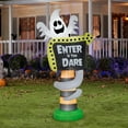 thumbnail image 2 of Gemmy Airblown Inflatable Ghost Trick or Treat Sign, 8 ft Tall, White, 2 of 3