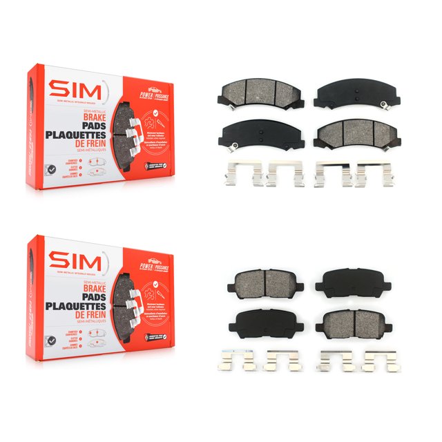 SIM Front Rear Semi-Metallic Brake Pads Kit for Car Chevrolet Impala Limited KSM-100070