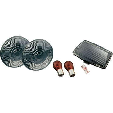 Kuryakyn Smoke Front Turn Signal & Rear Fender Tip Lens Kit w/Red Bulbs (4995)