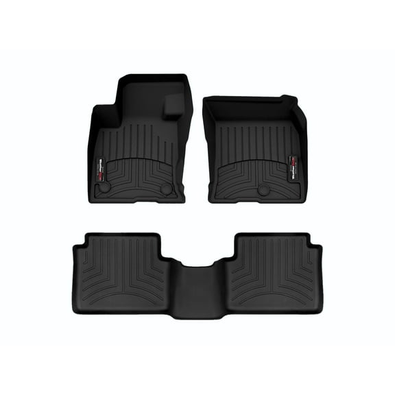WeatherTech Custom Fit FloorLiners compatible with 2025-2025 Ford Bronco Sport - 1st & 2nd Row, Black