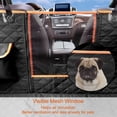 thumbnail image 4 of Femuar Funda para asiento de coche para perro, impermeable, antideslizante, para asiento trasero con bolsillos de almacenamiento, ventana visual de malla, resistente a los arañazos, funda para asiento, 4 of 5