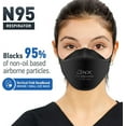 thumbnail image 6 of BNX N95 Black Respirator Face Mask, Tri-Fold Cup/Fish Style, 50-Pack, Model F95B, 6 of 6