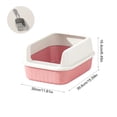 thumbnail image 4 of HWRETIE Semi Enclosed Cat Litter Box Splash Proof Pet Toilet with Litter Scoop High Side Open Design Easy Cleaning Litter Tray for Kittens Indoor Cats, 4 of 6