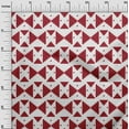 thumbnail image 3 of oneOone Cotton Poplin Maroon Fabric Geometric Quilting Supplies Print Sewing Fabric By The Yard 42 Inch Wide, 3 of 4