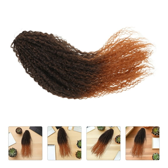 ELAYARD Brown Afro Water Wave Crochet Hair Extensions with Realistic Brazilian Braids for Natural Look and Easy Styling