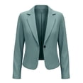 thumbnail image 6 of cocolona Crop Blazers for Women Long Sleeve Lapel Open Front Casual Business Work Suit Jackets, 6 of 7