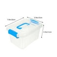 thumbnail image 2 of BESTYASH 6Ud Caja Organizadora De Plástico Con Asa Para Escritorio Multiusos Resistente Y Portátil, 2 of 8