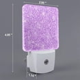 thumbnail image 2 of Honeii Lilac Glittering Print LED Night Light with Light Sensor, Night Lights Plug Into Wall,Ideal for Bedrooms and Hallways-UK, 2 of 7