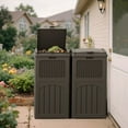 thumbnail image 6 of Devoko 2 PCS Outdoor All-Weather use Trashbin with Lid, Patio Resin Hideaway Trash Can with Waterproof for Backyard, 6 of 7