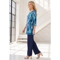 thumbnail image 3 of Roaman's Women's Plus Size Henley Ultra Drape Tunic, 3 of 4