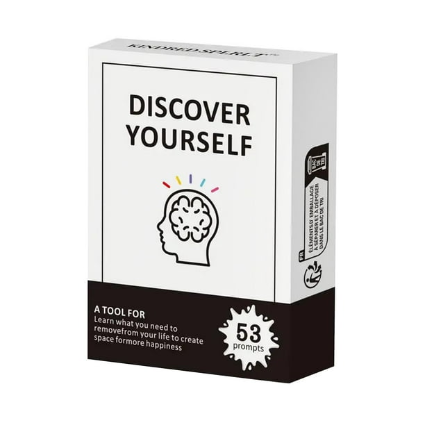 Juego de cartas Descubrir las preguntas del cuestionario de autocruzte Card mazo se encuentre conversaciones profundas interactivas