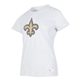 thumbnail image 2 of NFL Playera Aficionado Básica New Orleans Saints Blanco para Mujer, Talla Chica, 2 of 5