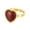 Gold, variant on Women's Stainless Steel Personalized Retro Red Heart Gemstone Ring Gold Size 6