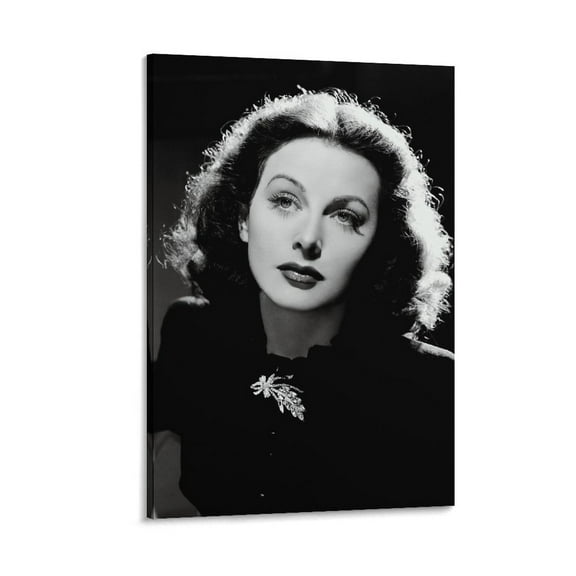 Favourite Actresses from The 1940's Hedy Lamarr Retro Poster Print Photo Art Painting Canvas Poster Home Decorative Bedroom Modern Decor Posters Gifts 12x18inch(30x45cm)