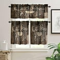 thumbnail image 4 of Coffee Kitchen Window Curtains Valance 3 Piece Set,Cofe Themed Printed Window Curtains Bedroom Living Room Cafe Home Decor Curtains Valance, 4 of 6