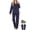 Navy-Dots, variant on Weekease Fleece Pajamas for Woman Set Notched Collar Button up Tops Drawstring Pants Two Piece Soft Winter Sleepwear