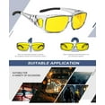 thumbnail image 5 of KALIYADI Night Driving Glasses for Men Women, Night Vision Glasses Fit Over Glasses Sunglasses Anti Glare Polarized HD, 5 of 7