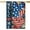 Blue, variant on 4th of July Love Heart House Flag 28x40 Inch Double Sided Outside, Welcome Independence Day Patriotic Stars and Stripes Yard Outdoor Decoration