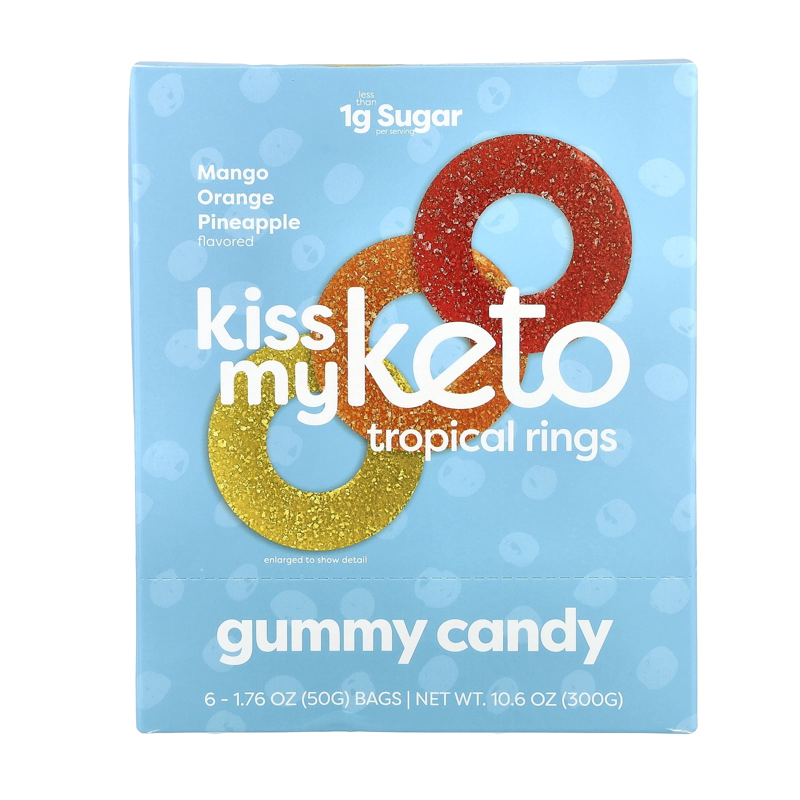 Kiss My Keto Gummies Candy – Low Carb Candy Gummy Rings, Keto Snack Pack – Healthy Candy Gummys – Vegan Candy, Keto Gummy Candy – Keto Candy Gummies (6-pack)