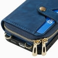 thumbnail image 6 of for iPhone X/XS Wallet Case, Crossbody Phone Purse with Card Holder for Women, Zipper PU Leather Carrying Cover Gift with Shoulder Strap Kickstand Anti-drop for iPhone X/XS - Blue, 6 of 10