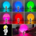 thumbnail image 2 of pitrice Astronaut Sunset Projection Lamp Night Light Projector for Lamp Romantic Party Living Control Sunset Room Home Colorful, 2 of 9