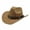 18# Camel, variant on Womens Western Cowboy Hats Studded Pinched Western Cowgirl Hats Wide Brim Fedoras Hat with Belt Buckle Navy One Size